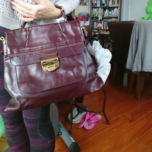 Nina Ricci Liane Raisin Lambskin Bag - Picture 6 of 7